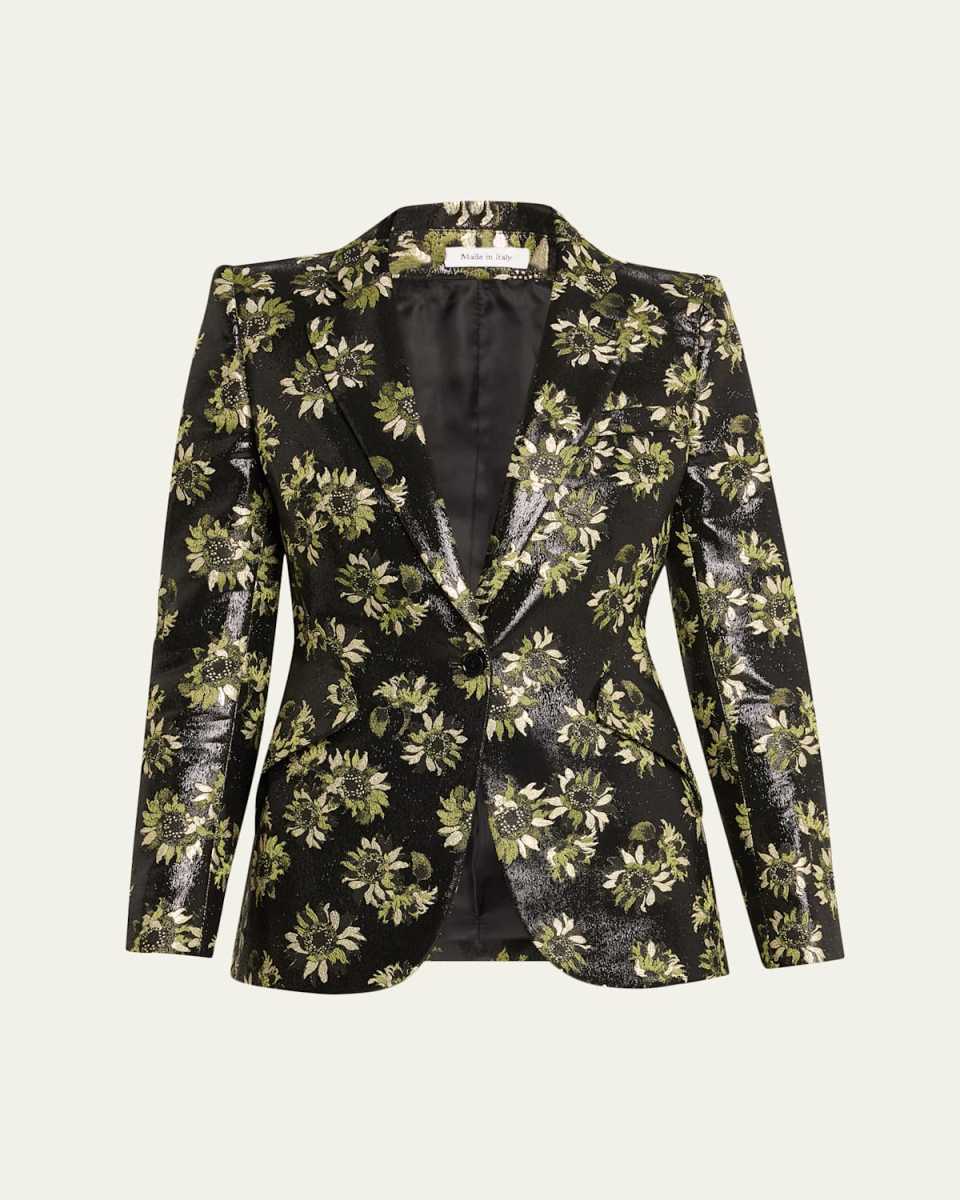 Lacquered Sunflower Single-Breasted Jacket